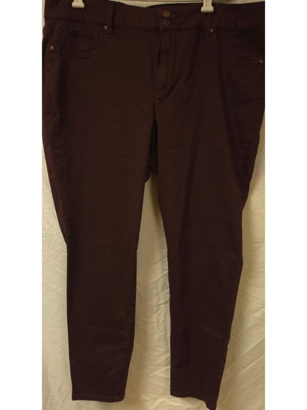 Maurices Womens 22W Purple High Rise Skinny Stretch Jeggings Ankle Jeans